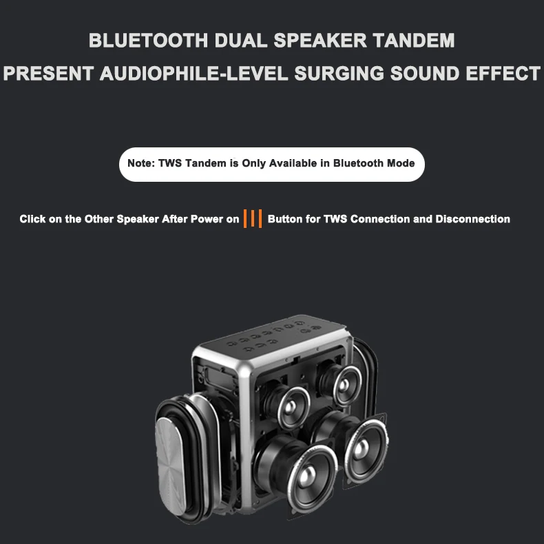 Xdobo King Max 140W Wireless Speaker Super Loud Sound Punchy Bass IPX5 Waterproof Home Speaker with 2PCS Wireless Microphones