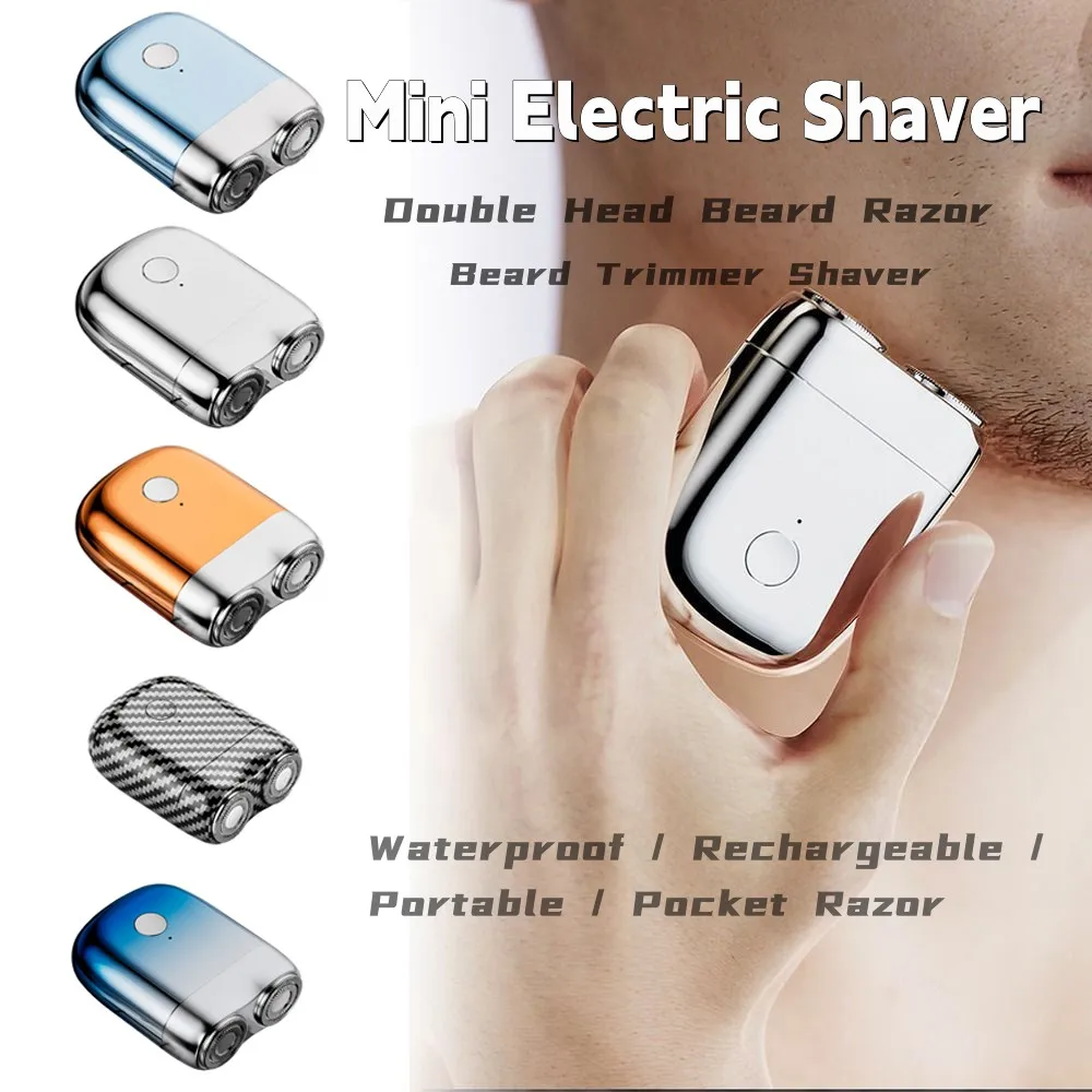 Mini Electric Shaver Men's Portable Beard Trimmer Shaver IPX7 Waterproof Pocket Razor image 6