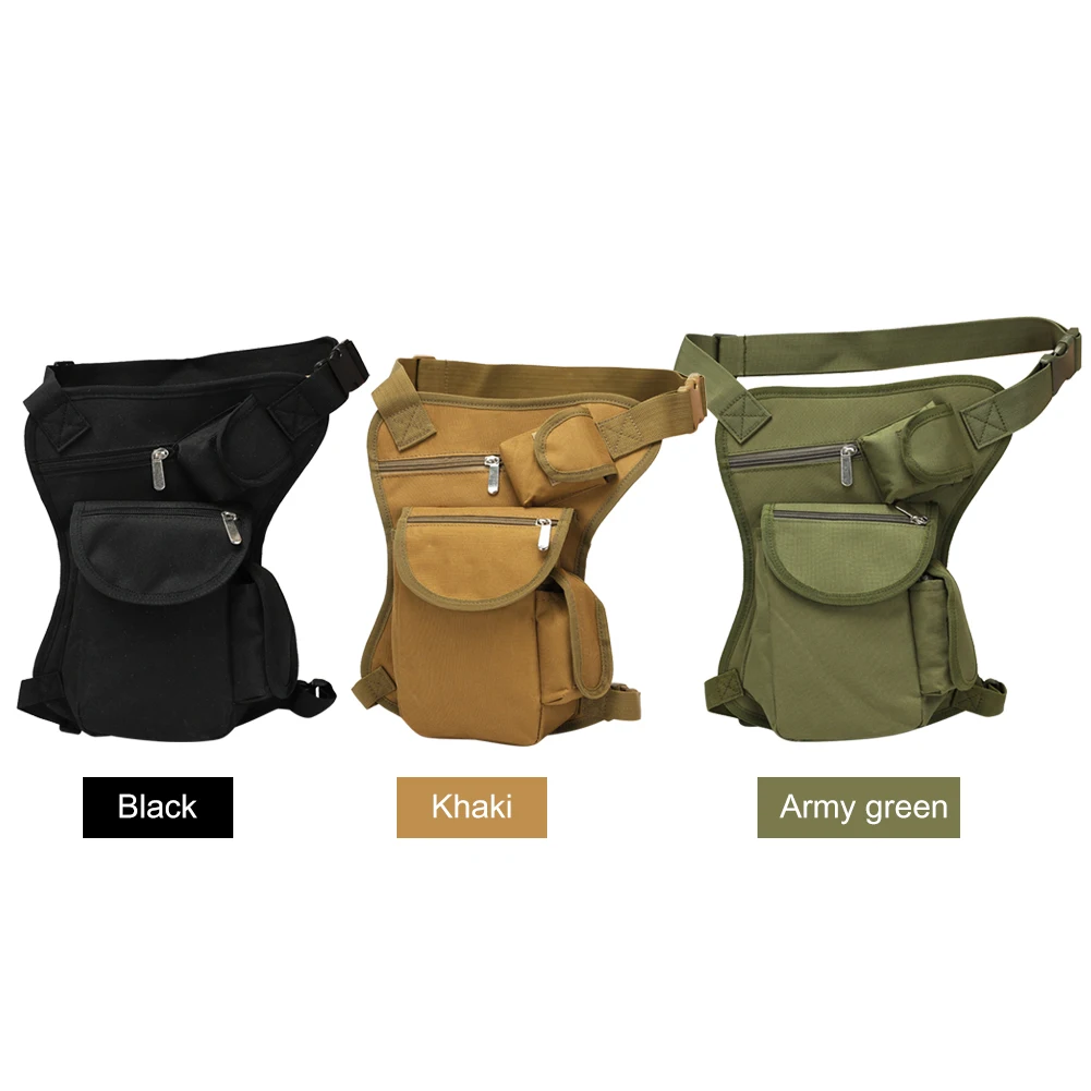 Waterproof Drop Leg Belt Bags Shoulder Molle Thigh Waist Fanny Pack Pouch for Outdoor Hiking Motorcycle Leg Bag Portable