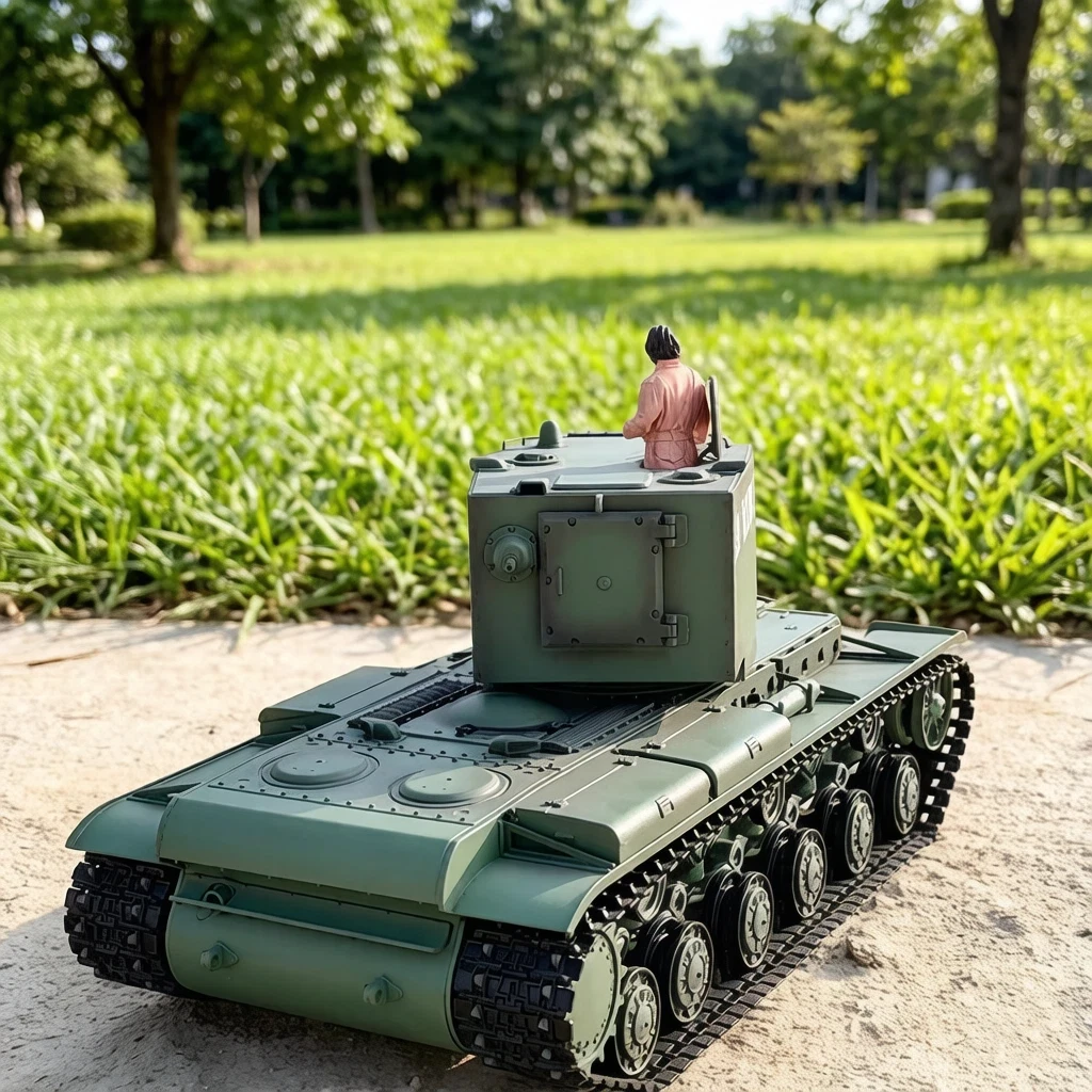 Hot Henglong 3949-1 Simulation Soviet KV-2 Heavy Tank 2.4G Fully Proportional Remote Controlled Large Tracked Military RC Model - view 2