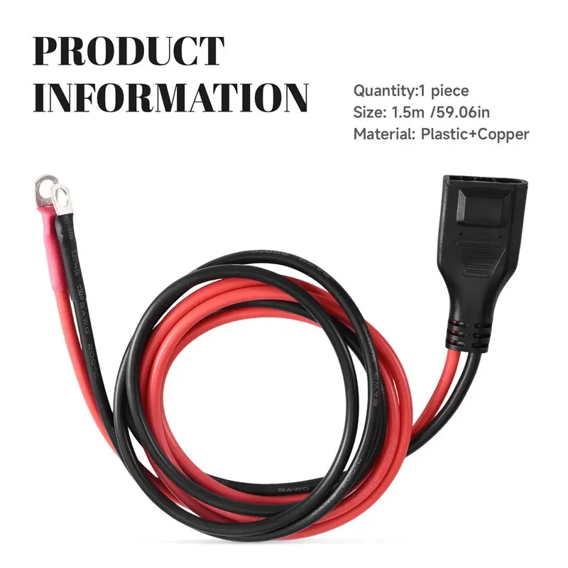 ABJF-50A Extension Cable 8AWG,Expansion Adapter Cable For Ecoflow Delta, For Ecoflow Additional Battery Cable