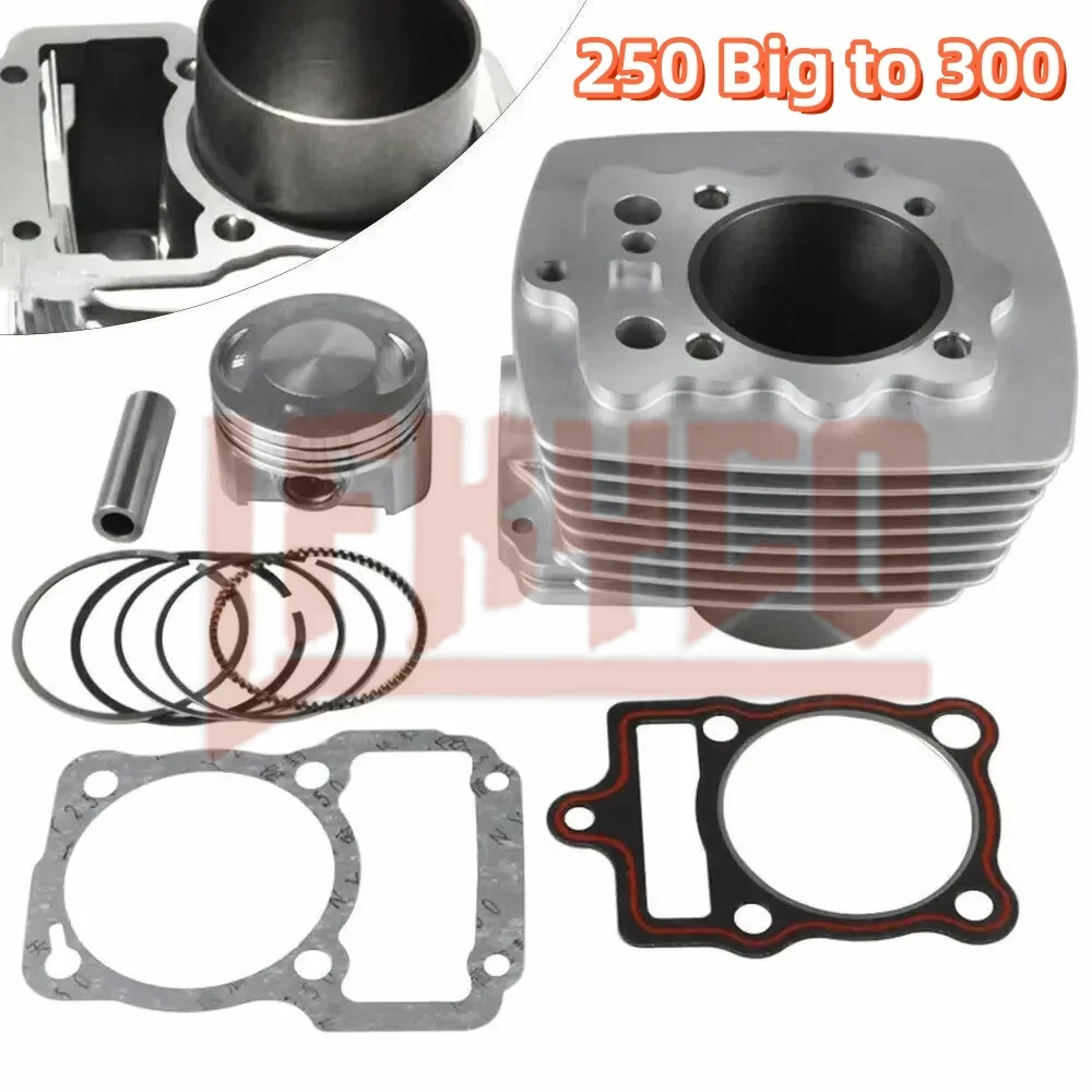 Motocykl Big Bore 70mm sworzeń cylindra 16mm 300CC zestaw silnika silnik do Honda Zongshen CG250 CG300 YX250 Motoblock część wyposażenia