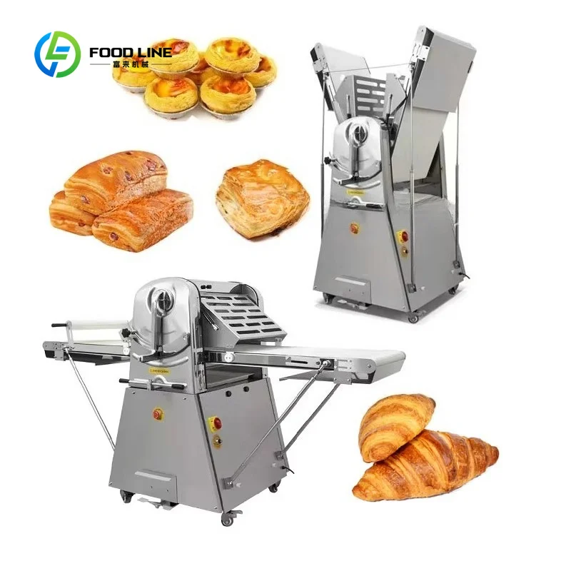 Customized Automatic Dough Laminating Machine Commercial Table Top Croissant Dough Sheeter