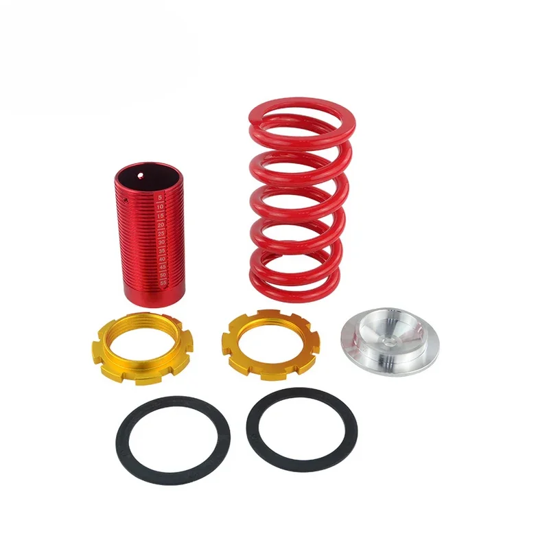 Lowering Scaled Adjustable Suspension Coilover Red Springs For 88-00 Honda Civic EG EJ EK Wear Parts Shock Absorber & Struts