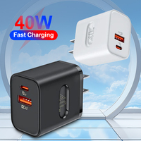 Total 40W USB Fast Charger PD Quick Charge Phone Charger EU/US Plug Adapter For iPhone Xiaomi Samsung Huawei USB C Wall Charger