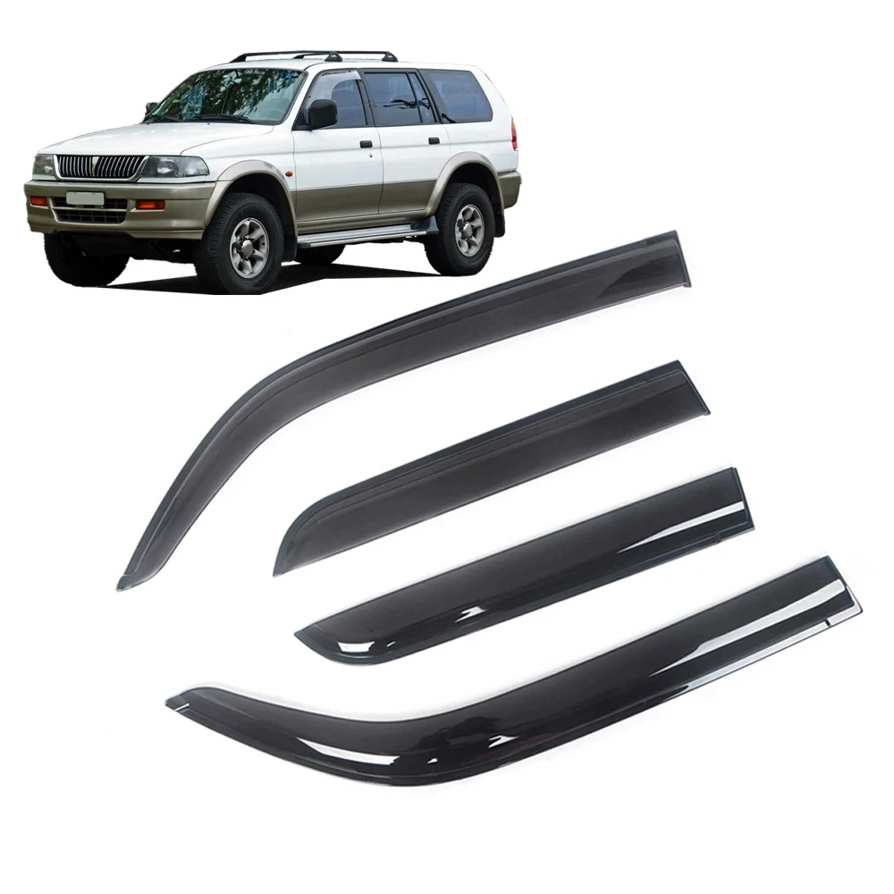 

Для Mitsubishi Montero Sport 1992-2016 черный тонированный козырек на боковое окно автомобиля, вентиляционные навесы, навесы, защита от дождя, дверной вентилятор