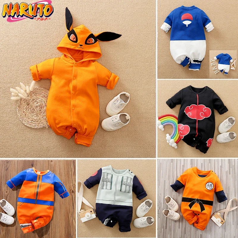 Naruto Baby Clothing Kids Pyjamas One-Pieces Bodysuits Newborn Baby Jumpsuit Spring Fall Warmth Comforts Clothes Rompers Gifts