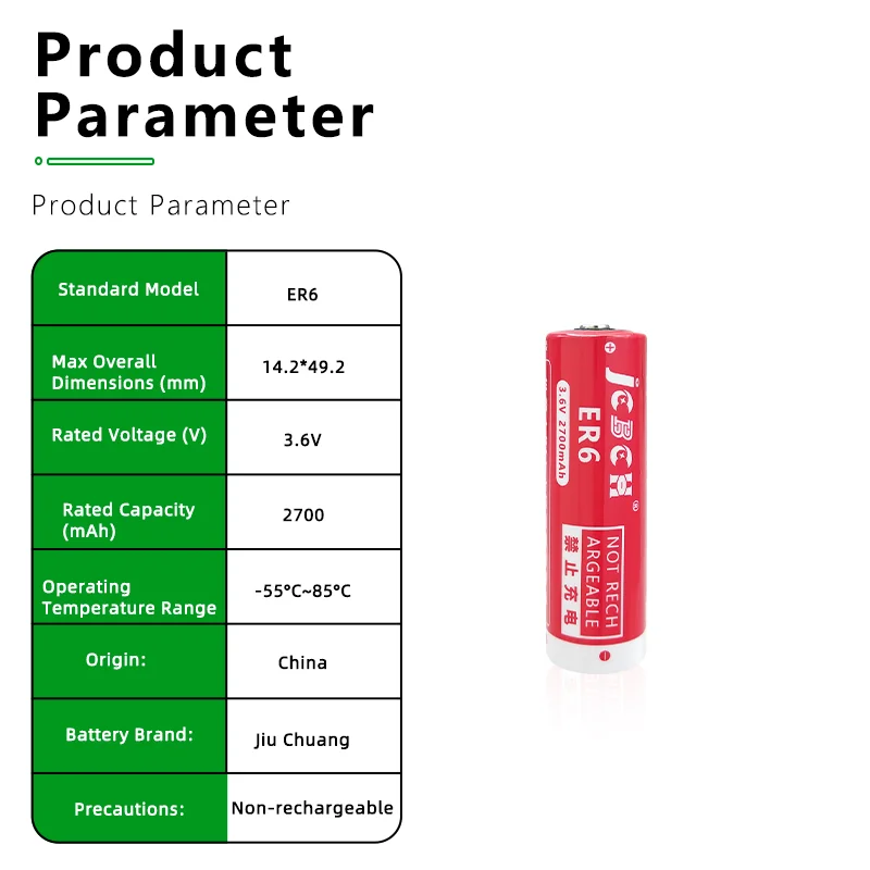 ER6BD-WK77P Li-SOCl2 battery 3.6V motherboard backup power supply absolute value servo driver laser rangefinder