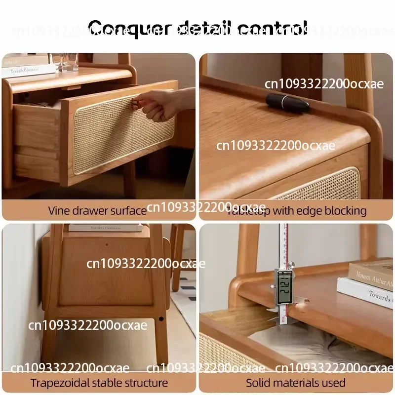Modern Design Solid Wood Bedroom Coat Rack with Rattan Storage, Multi-functional Home Furniture for Bedroom and Hotel Use