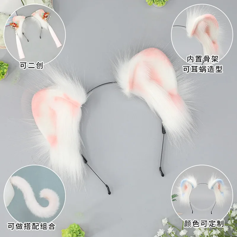 Nouveau Lolita Animal chat renard oreille cheveux cerceaux Cosplay fausse fourrure bandeau filles Halloween Anime bandeaux chapeaux cheveux accessoires
