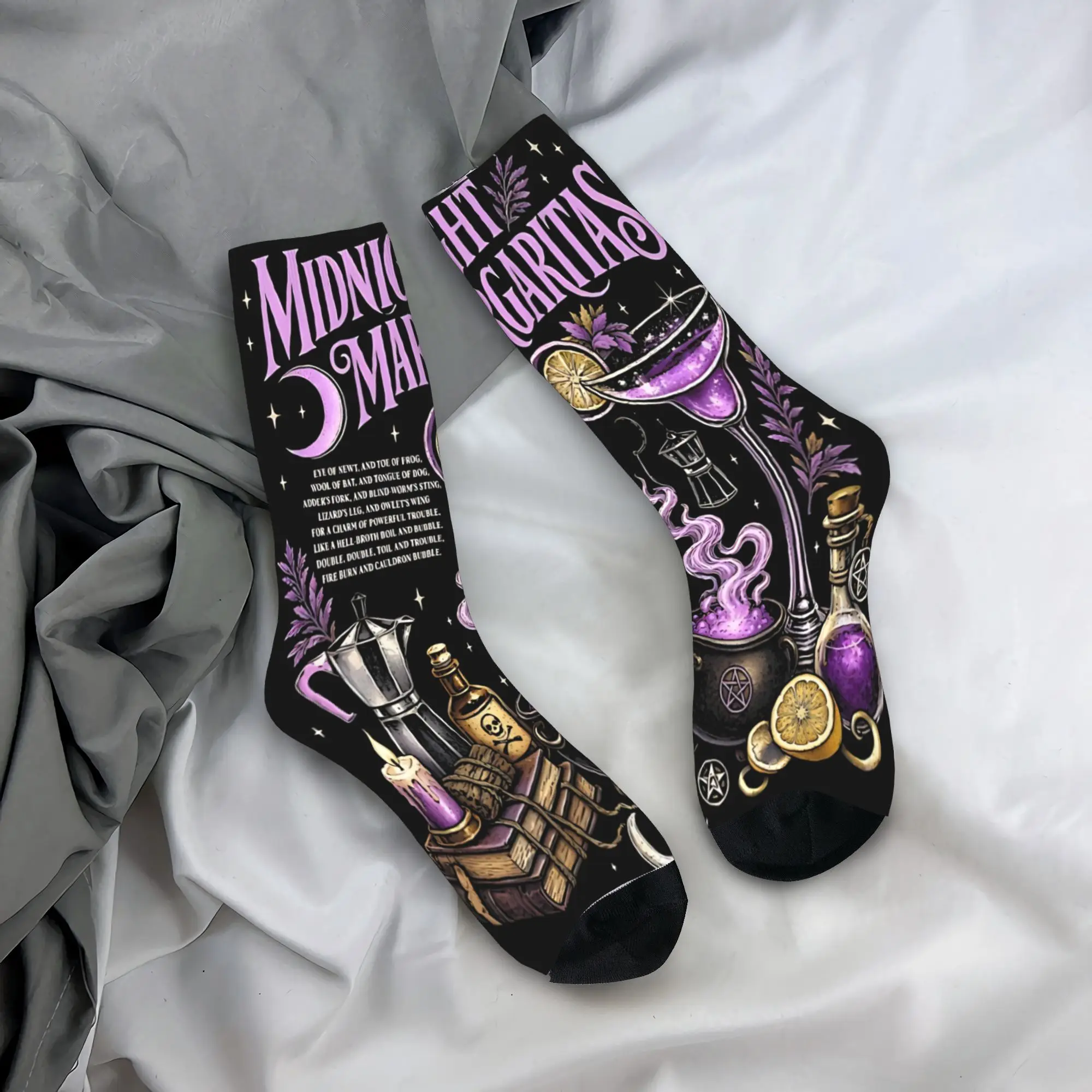 Unisex Practical Magic Midnight Margaritas Witchcraft Witchy Coven Pentagram Outfits Socks  Non-slip Socks