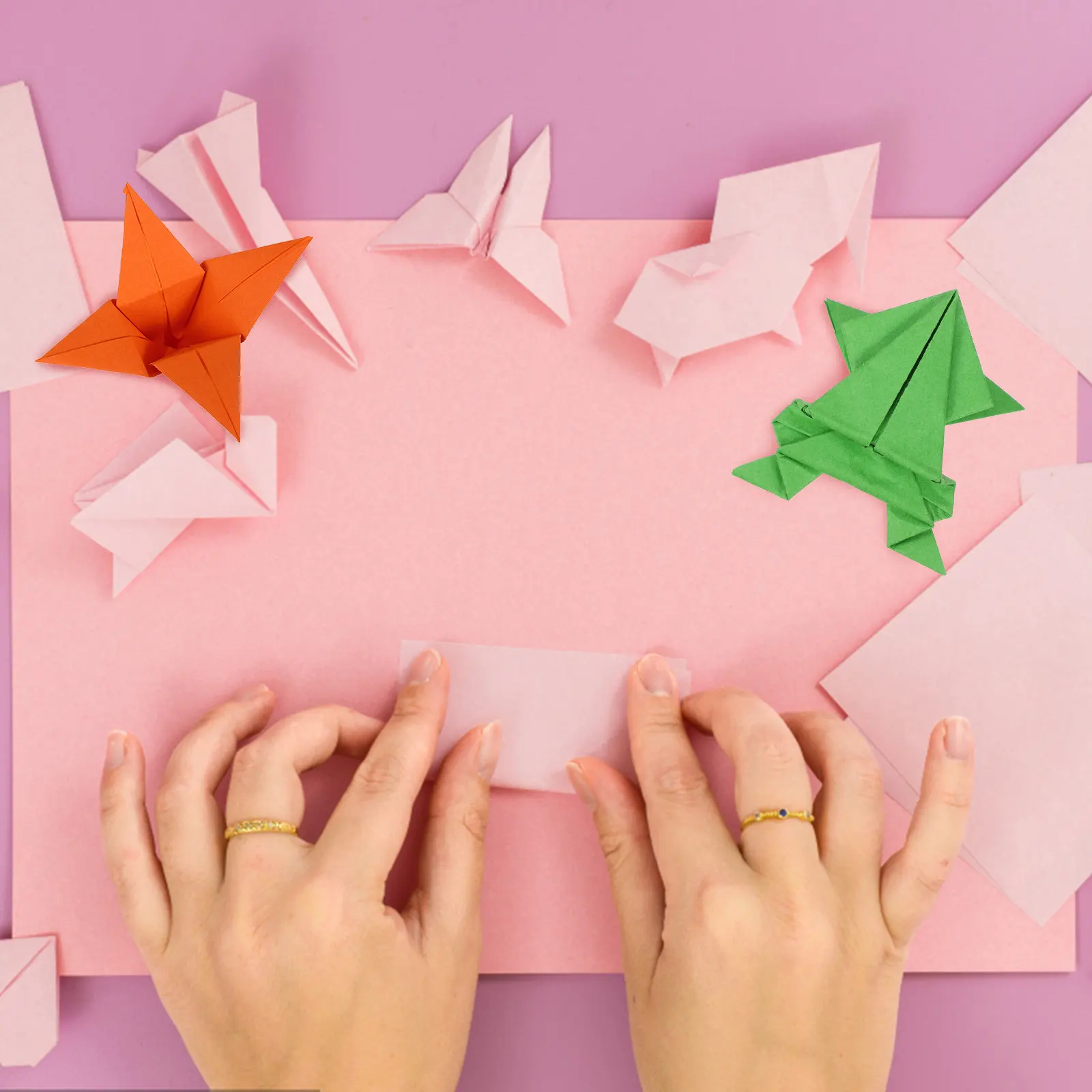 100Sheets Colorful Origami Sheets Square Paper for Crafts Assorted Pastel Colors Premium Thick Smooth Ideal for Kids