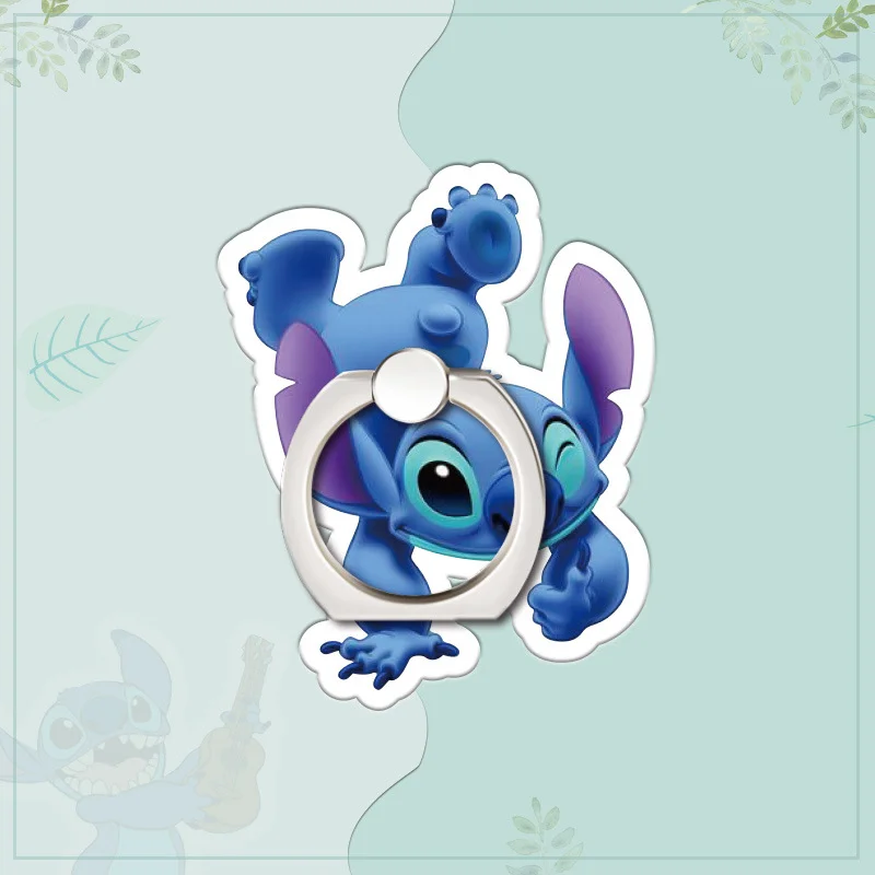 Cartoni animati Stitch Phone Finger Rings Disney maschio femmina universale pieghevole replica supporto per anello per dito del telefono cellulare