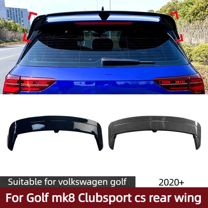 Car Rear Roof Wing Styling Auto Exterior Part for VW Golf 8 MK8 Club Sport 2020+ Rear Trunk Roof Sport Spoiler Wing Styling