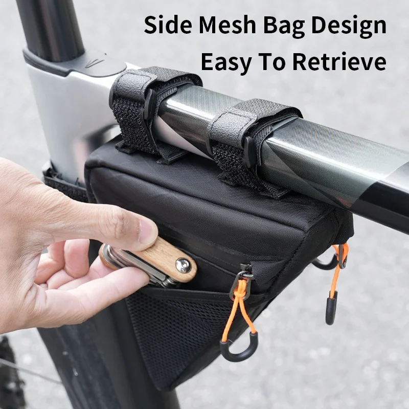 Mini Torba Rowerowa Pod Ramę, Mała Kompaktowa Wodoodporna Torba Rowerowa, Torba Pod Ramę Roweru, Trójkątna Torba Rowerowa Pod Ramę