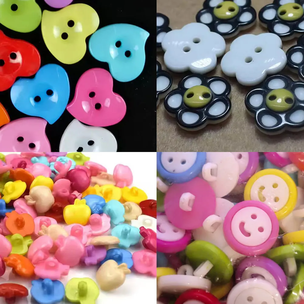 Resin Buttons Mini for DIY Doll Clothes Round Buckles 2 Holes Handmade Card Making Scrapbooking Button Sewing Vintage Buttons