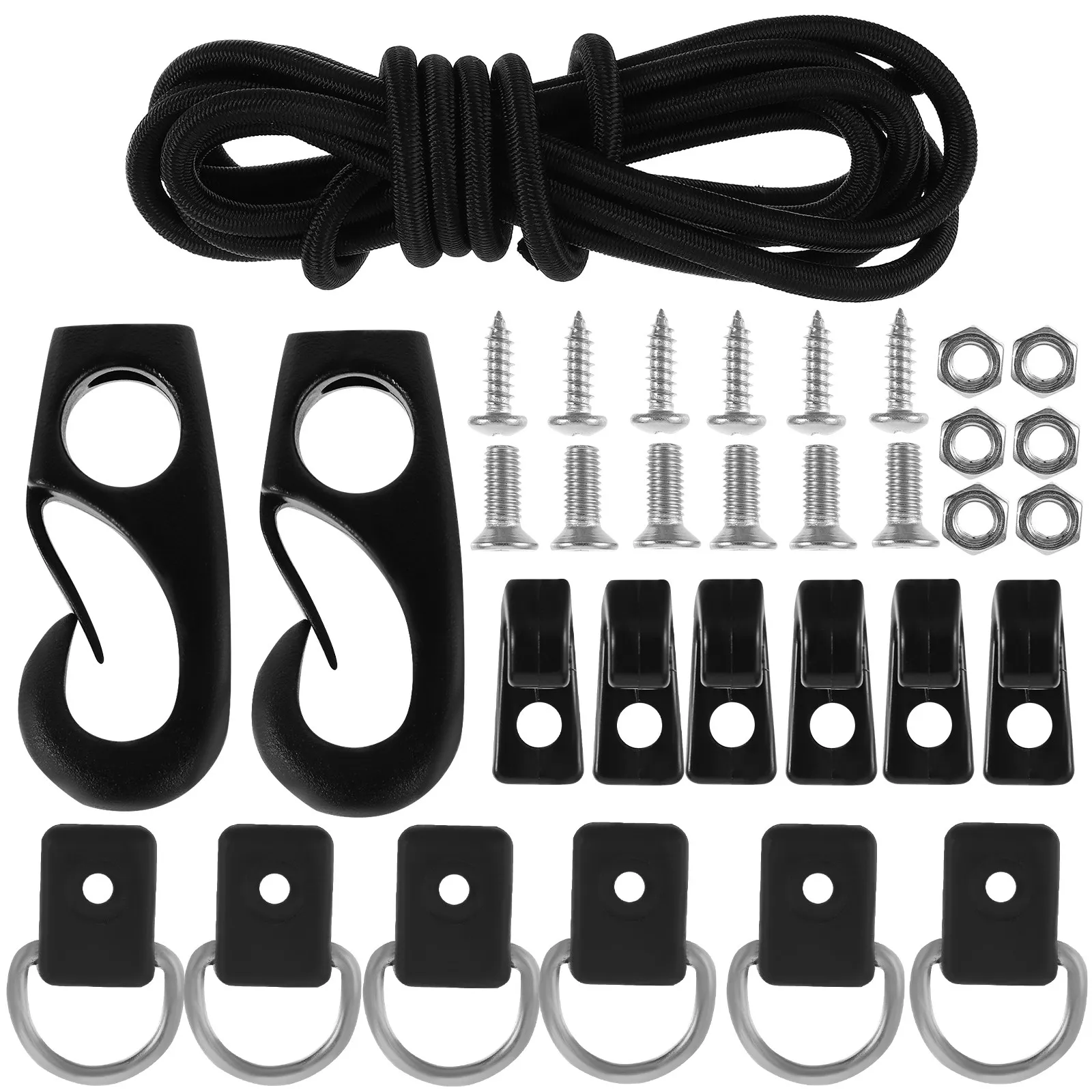 

1Set Dock Mooring Hook Rope Kit Heavy Duty Marine Elastic Bungee Line for Boat Kayak Yacht Tying to Cleats Dock Safety