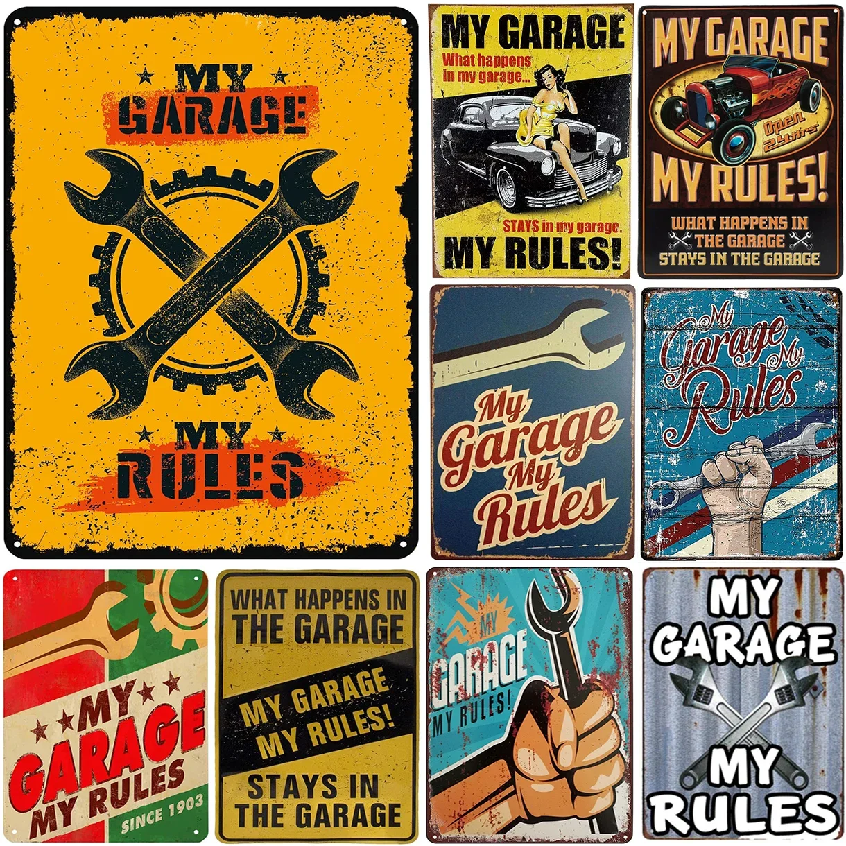 HD Metal Tin Sign Vintage 