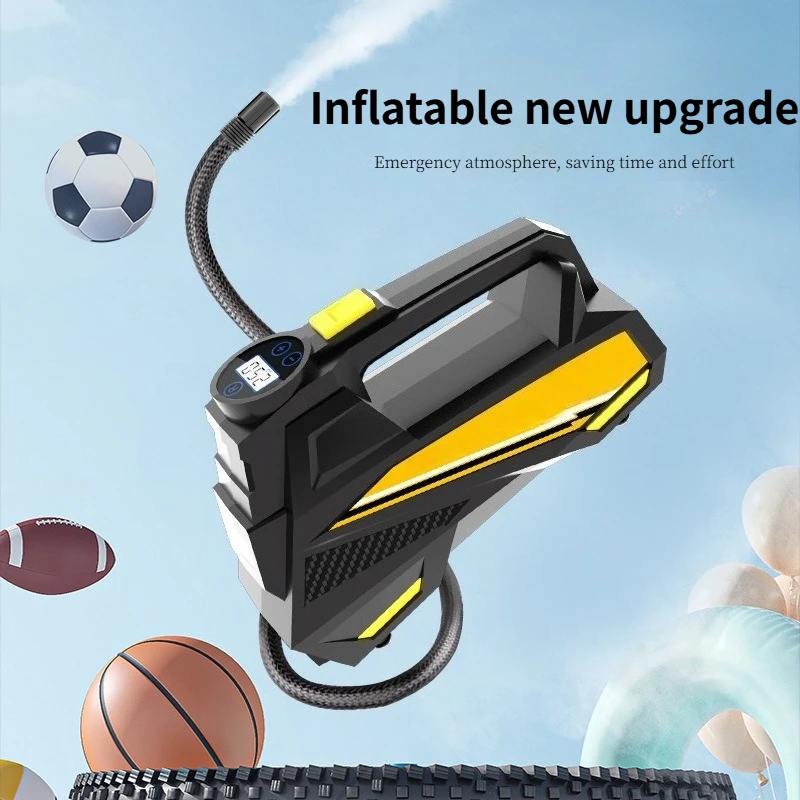 

Автомобильный портативный электрический насос с цифровым дисплеем и подсветкой для подкачки шин