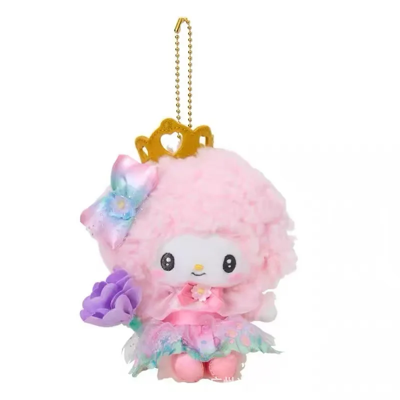 10CM Anime Cartoon Hello Kittys My Melody Kuromi Cosplay Flower Fairy Plüschtier Schlüsselanhänger, Kawaii Paar Rucksack Charm, Geschenk