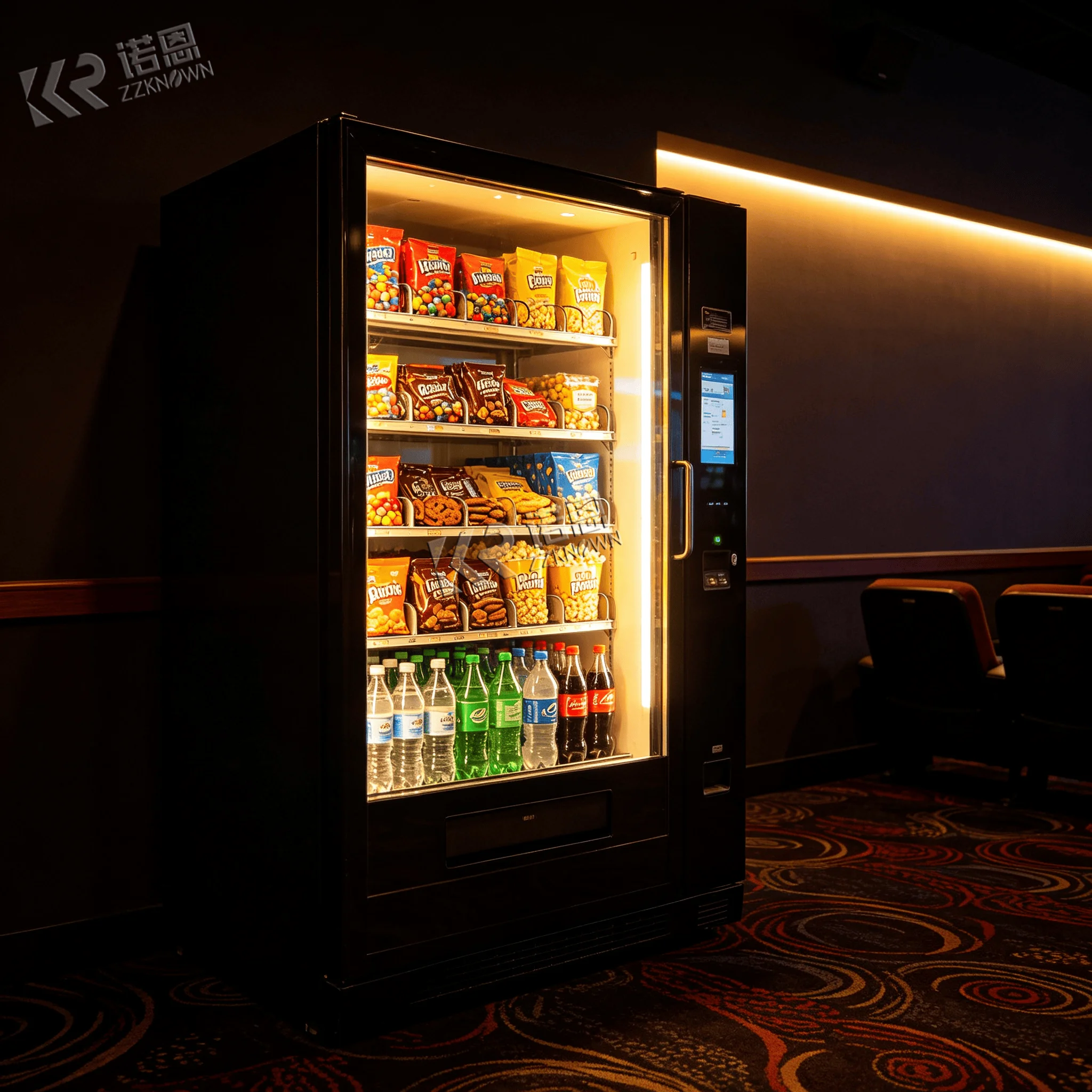 Gravity‑Sensing Open‑Door Vending Machine for Office Lobby Retail with Simple Restocking and Maintenance Design