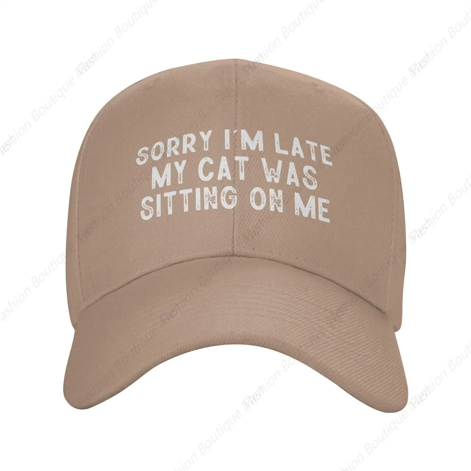 Sorry I'M Late My Cat Was Sitting On Me Vintage Low-Profile Baseball Cap Classic High Quality Unisex Adjustable Men Women Hat