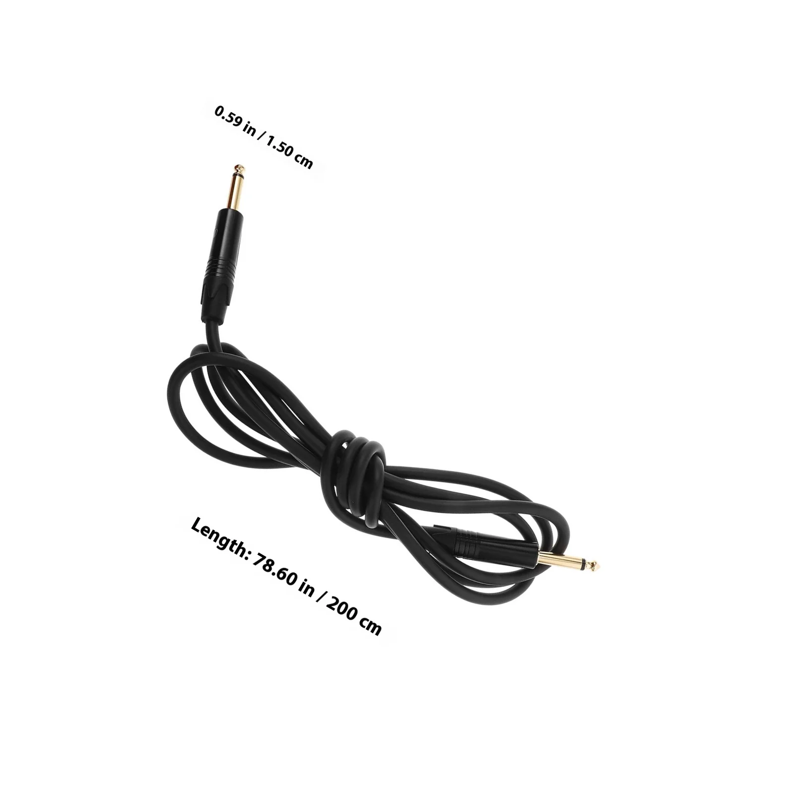 Cavo audio da 6 mm con doppia schermatura Connettore placcato in oro Console di missaggio per chitarra elettrica Cavo per strumento audio chiaro