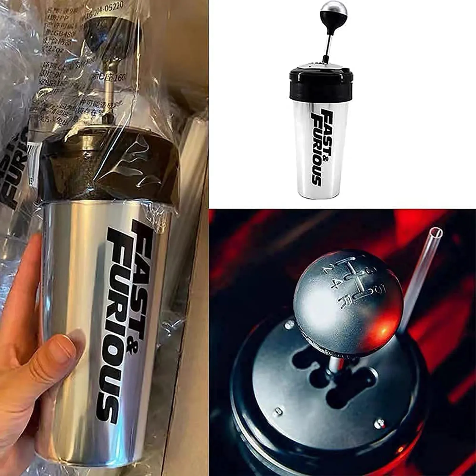 650ml Fast And Furious 9 Movie Water Cup With Straw And Lid Rocker Shift Style Water Cup Water Bottle With Lid 2023 New In Stock