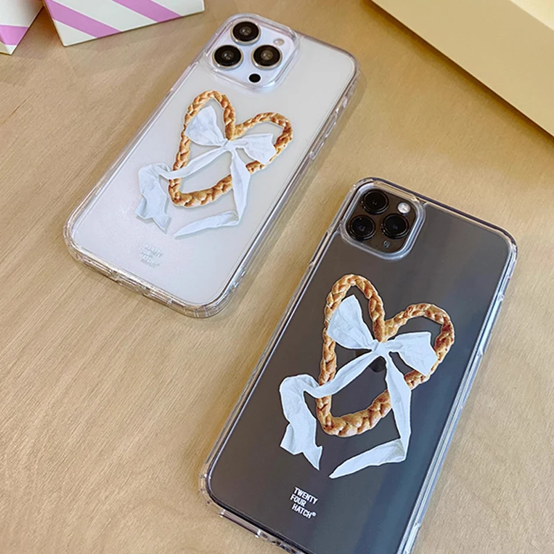 Creative Funny Twist Bow Phone Case for IPhone 14 11 12 13 Pro Max Korean INS Punk Phone Case for IPhone XR XS MAX 7 8Plus