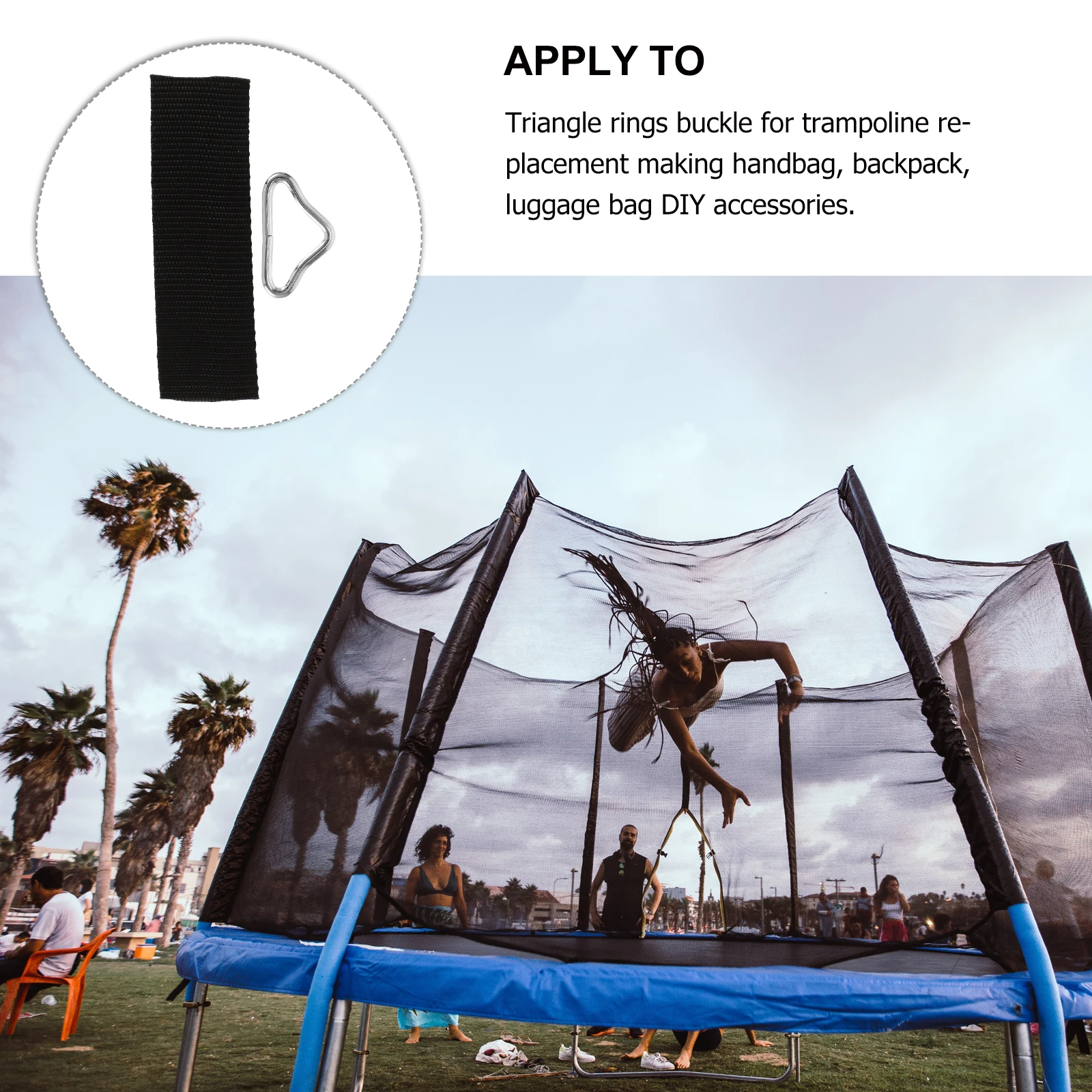 

30pcs Trampoline Triangle Rings Replacement For Trampoline Triangle Ring Jumping Bed Bungee Mesh Cloth Outdoor Gear Repair