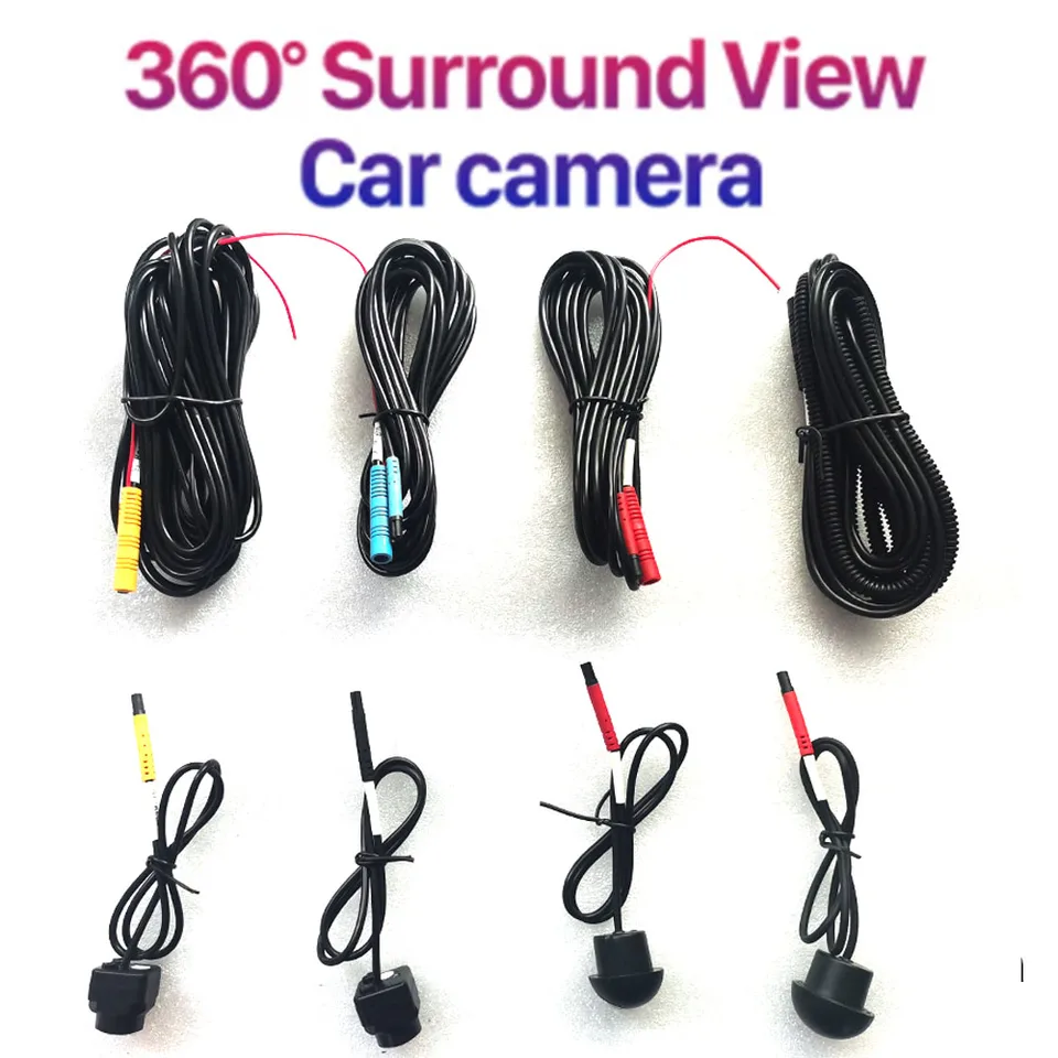 Sistema De Cámara 360° Para Coche – Visión Panorámica Con 4 Cámaras AHD IP68, Fácil Instalación Sin Cableado