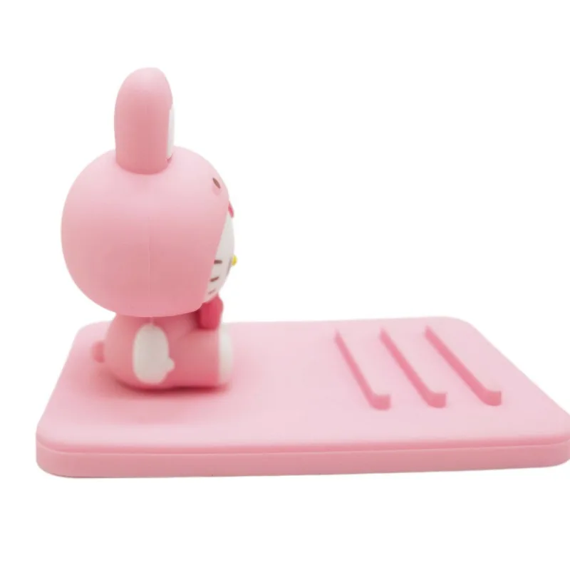 Sanrio 3D muñeca perezosa de dibujos animados, soporte para teléfono de escritorio, base creativa, adorno de regalo pequeño, nuevo