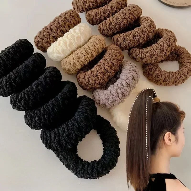 10pcs of Upgraded Wide and Thick Hair Ties, Fashionable for Ponytails and Buns, Made of Durable Elastic Material That Won'T Dama