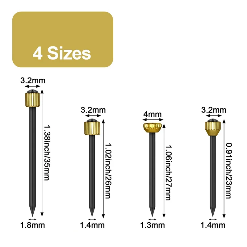 120Piece Picture Hanging Nails Hanging Frame Kit 4 Sizes Wall Nails For Picture,Nails For Wall Picture For Wall Decoration-N38R