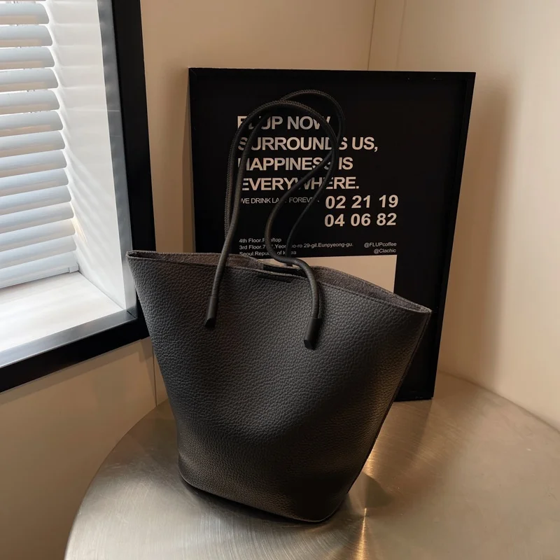 Custom Initials Large Capacity Tote Bags For Women Luxury Designer Handbag Purse 2025 New In PU Lychee Pattern Underarm Shoulder
