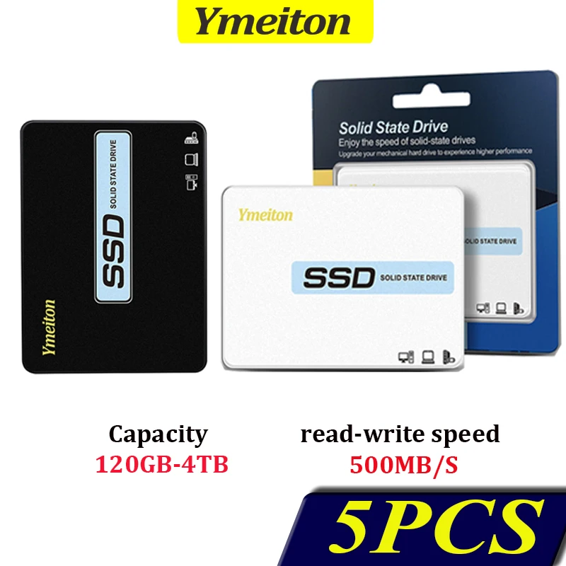 Ymeiton SSD 5 шт. SSD Custom 128 ГБ 256 ГБ HDD 2.5 Жесткий диск 2,5 