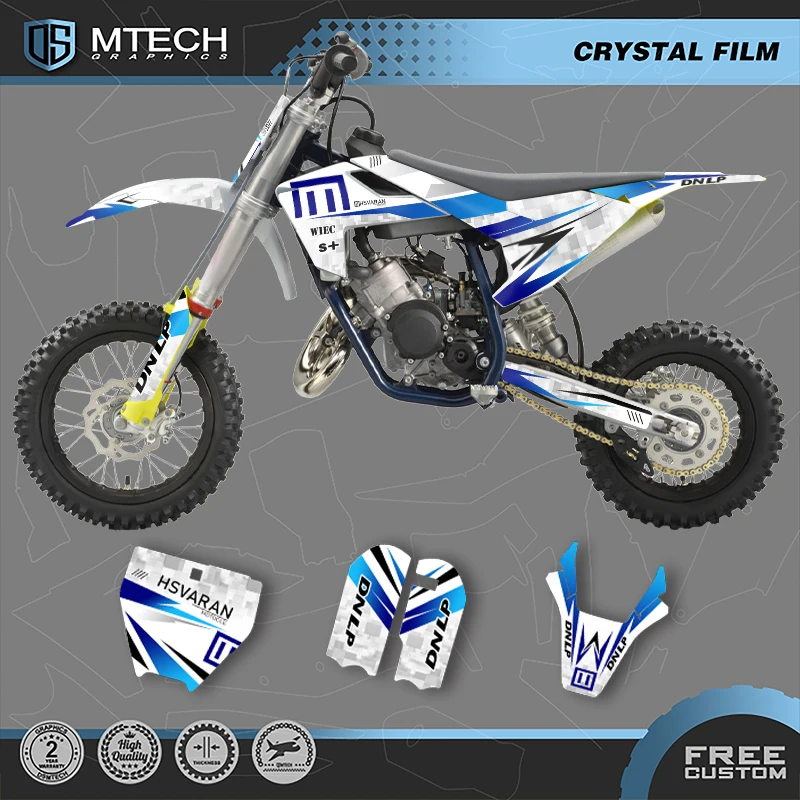 DSMTECH MOTOR Motorcycle Graphics Stickers Decals Kits For Husqvarna TC50 2017 2018 2019 2020 2021 2022 2023 007