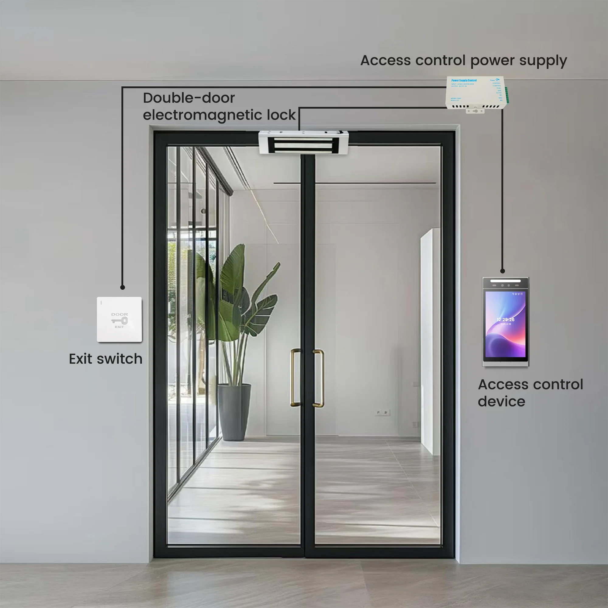 Прожектор Feocey FCV5006 Лидер продаж Android11 Биометрический контроль доступа для лица NFC RFID 13,56 QR POE Запись времени WIFI AI Fa