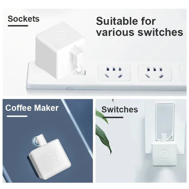 New Smart Tuya Rechargeable Switch Fingerbot Socket Bot Lights Garage Curtains Robot Remoter Alexa Google Home Voice Assistant