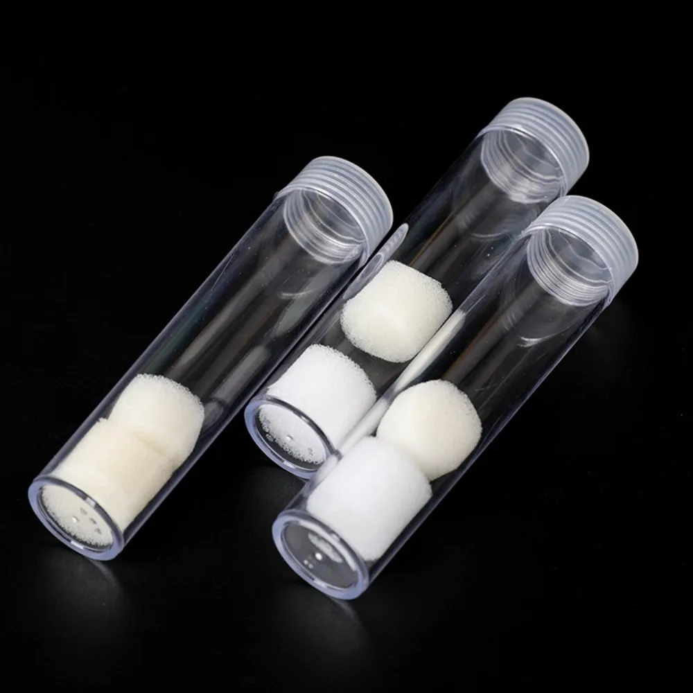 10pcs Coin Tubes Round Clear Plastic Storage Tubes Dollar Size Storage Tube Holder Threaded Cap with Two Coin Pads for Collector