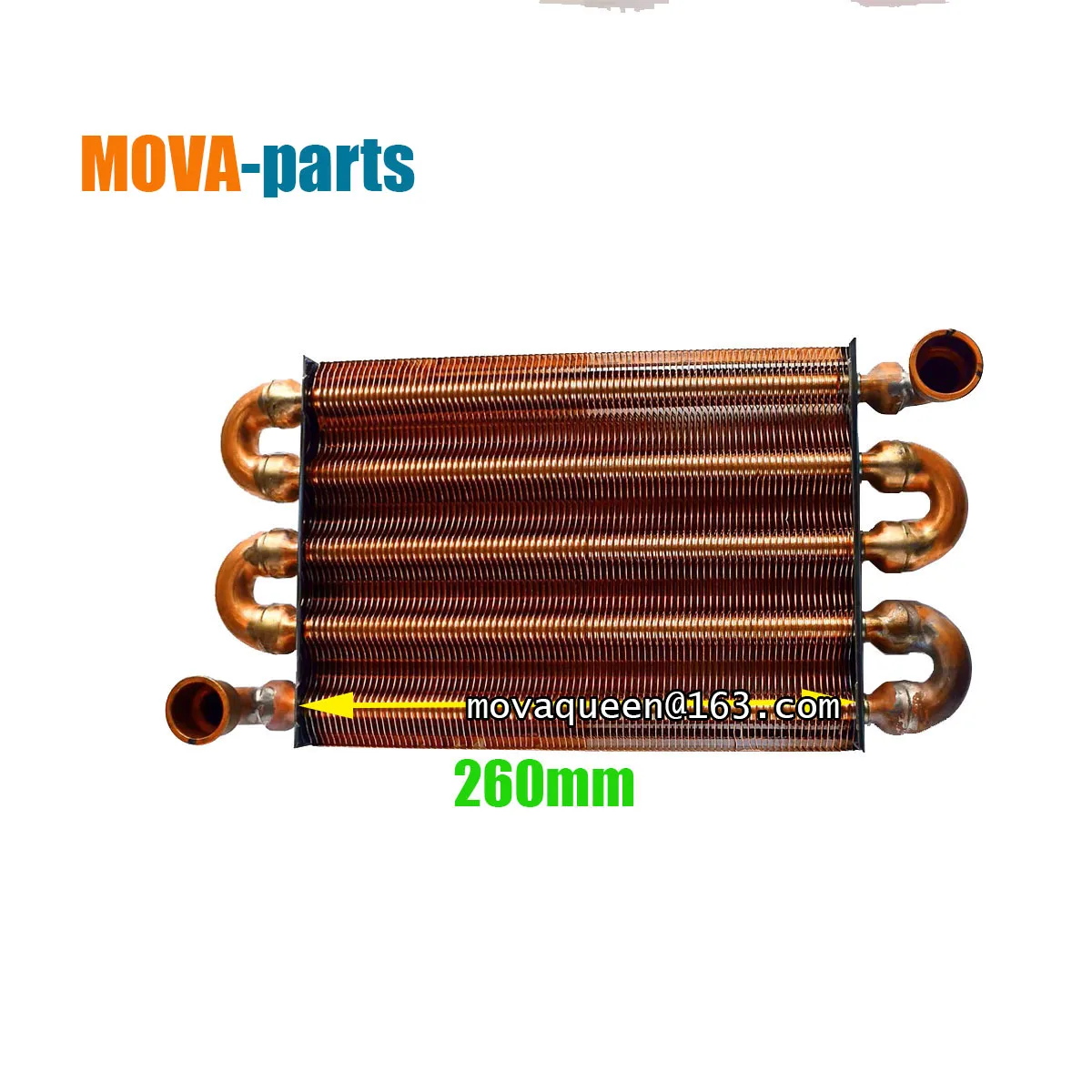 Gas Boilers Parts Copper 260mm Main Heat Exchanger For Vaillant Gas Wall Hanging Furnace Replace