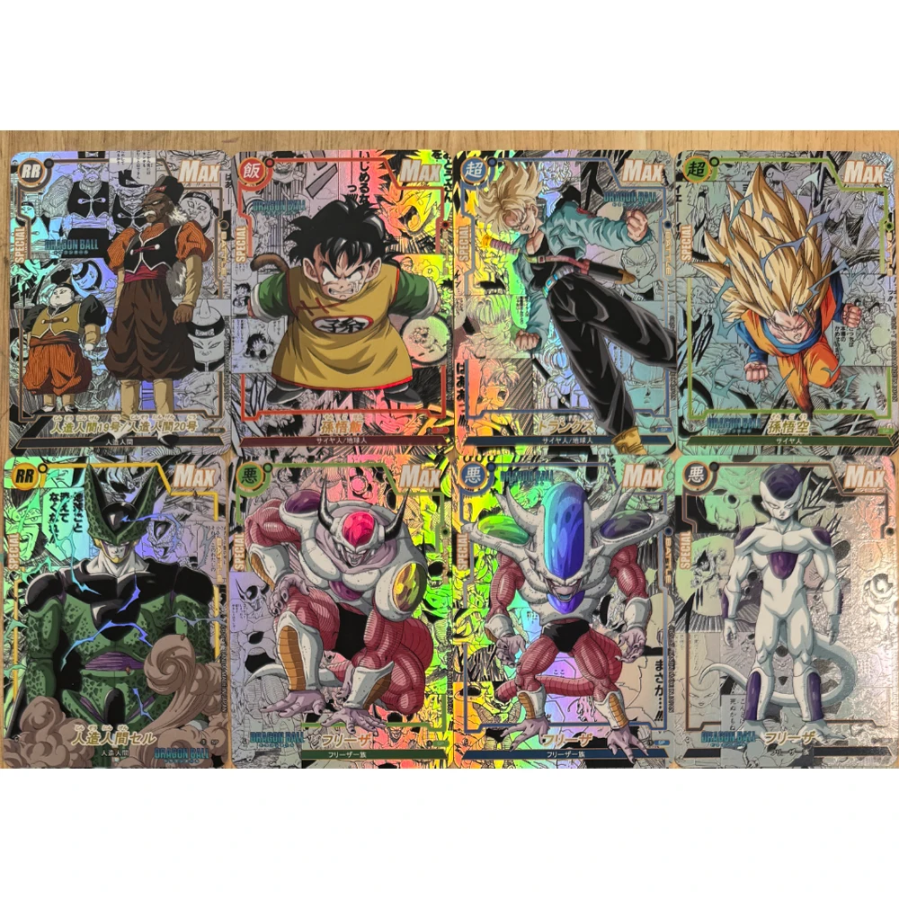 شخصيات أنيمي دراغون بول سوبر بولما خلية DIY محلية الصنع البرنز الملمس لعبة اللعب جمع بطاقة عيد الميلاد هدية عيد ميلاد #3