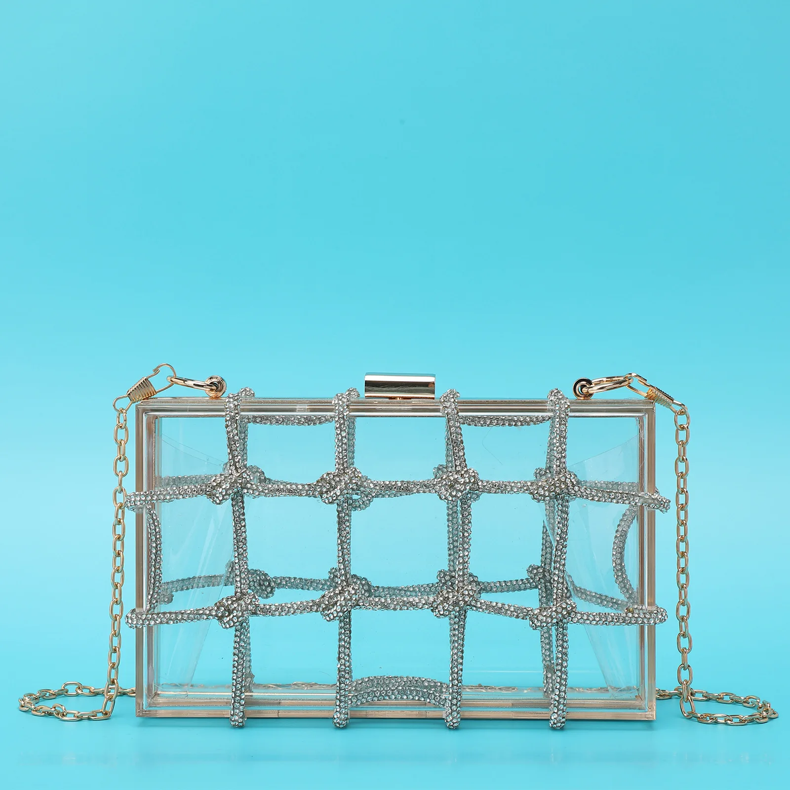 Ladies Dinner Blingbling Acrylic Transparent Clutch Bag Party Banquet Bolsos De Fiesta Bolsa Grife Luxo Bolsas Marcas Originales