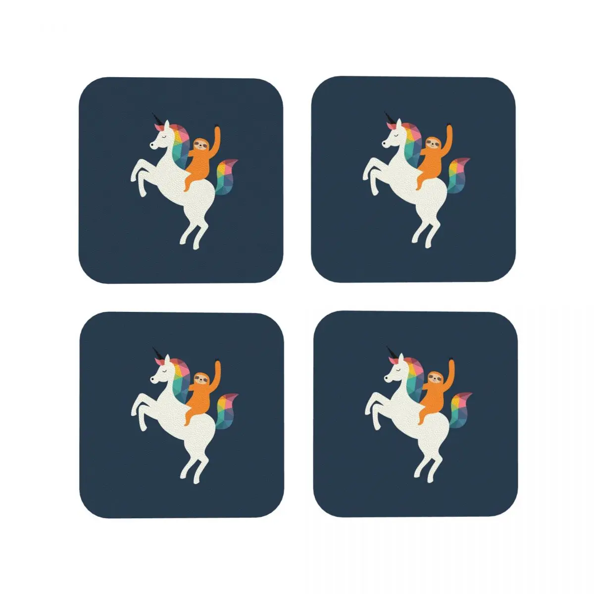 

Magic Time Coasters Kitchen Placemats Non-slip Insulation Cup Coffee Mats For Decor Home Tableware Pads Set of 4