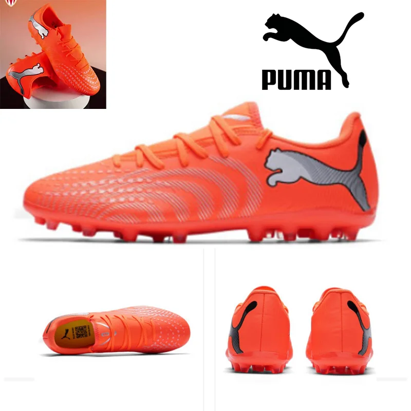 Puma Mid Cut MG Studs Football Cleats Professional Non Slip Grass Training Soccer Shoes 108914-01