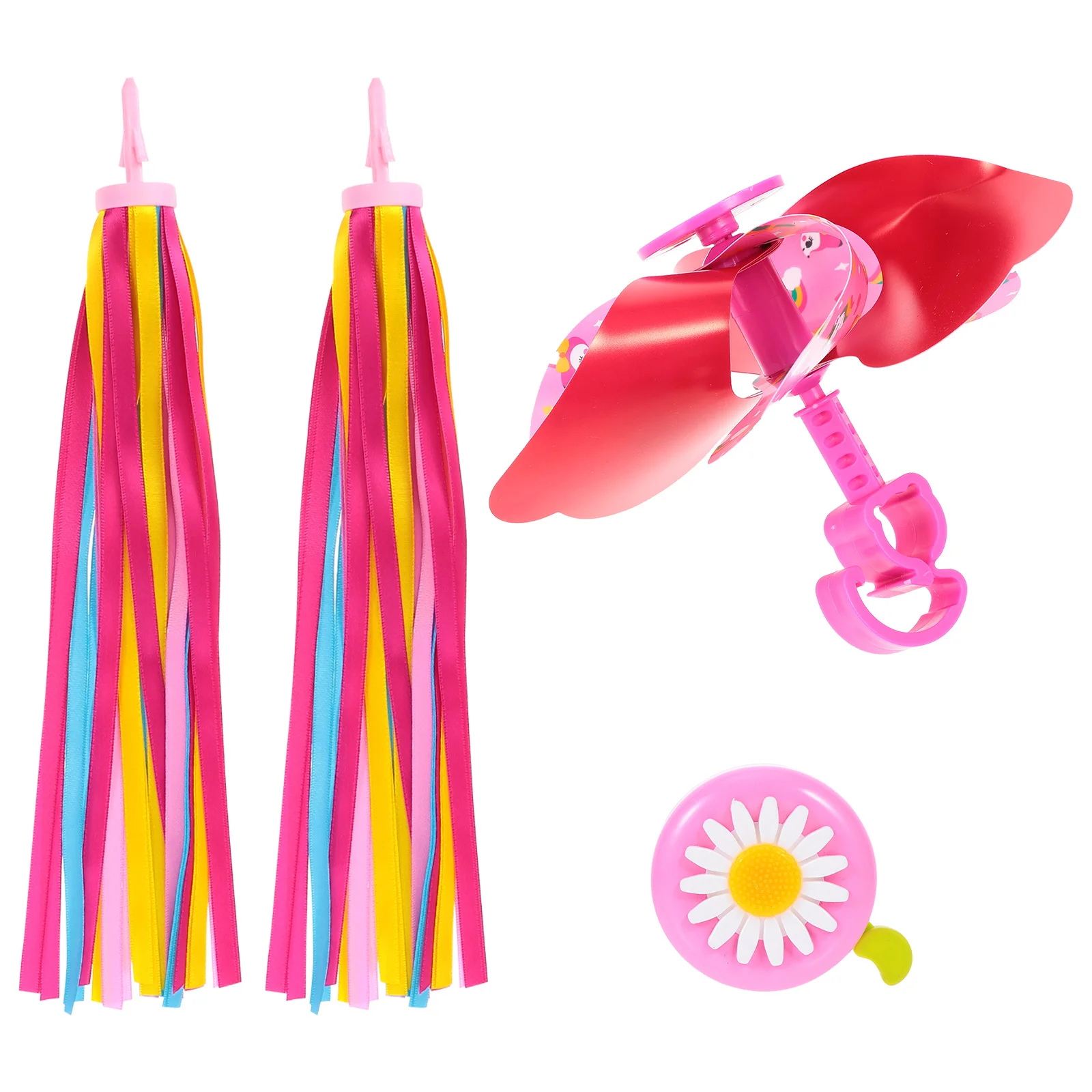1Set Child Bike Tassels Bell Windmill Decor Set Easy Install Colorful Child Bike Decorative Accessories