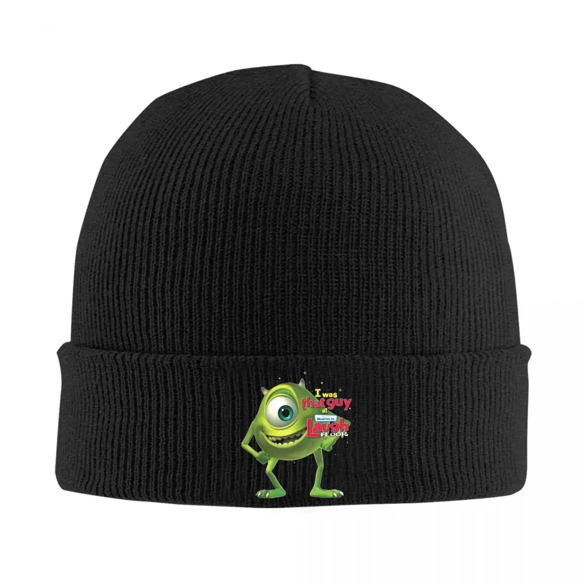 Mike Wazowski Bonnet Hats Laugh Floor Knitted Hat Adult Unisex Casual Elastic Beanie Hats Autumn Winter Outdoor Sport Design Cap