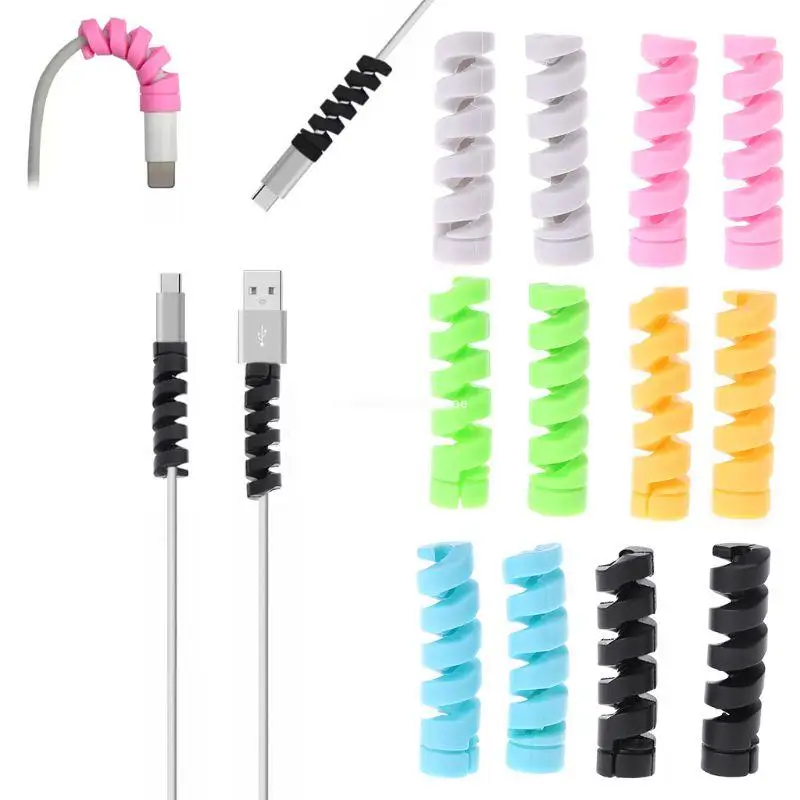 2x capa protetora protetor para caso para cabos carregador usb smartphone dropship