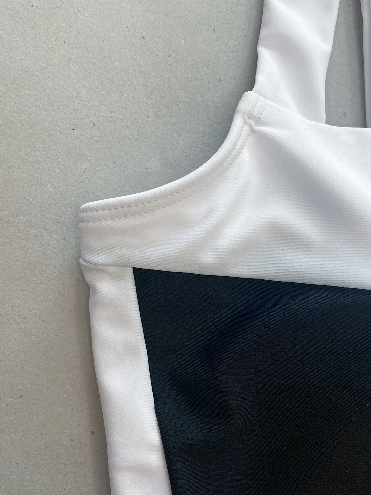 sexy 3D white black color block swimsuit one piece bodysuits bikinis high waist thong swimsuit swimwear bathing suit biquini