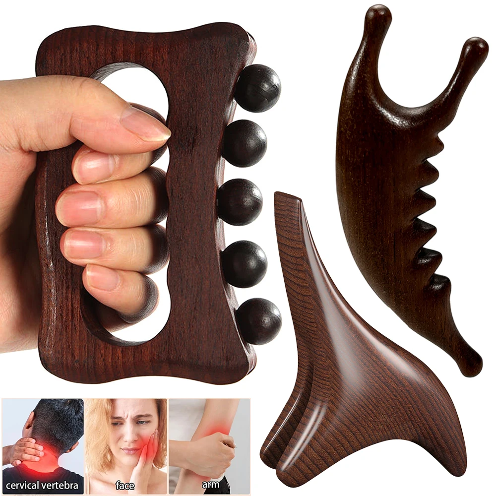 

1/2 шт. деревянный инструмент Гуа Ша, массажер для лица и тела для антицеллюлита, лимфодренаж, скульптура тела, лифтинг сыворотки, расслабление мышц
